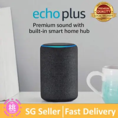 Amazon Echo Plus (2nd Gen) - Premium sound with built-in smart home hub - ( Charcoal , Heather Gray and Sandstone Options )