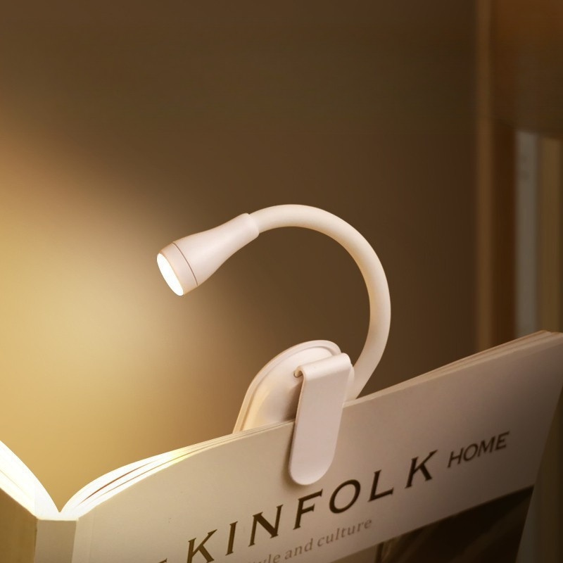 Termaya Portable LED Book Light Rechargeable USB Clip Reading Lamp Flexible Gooseneck Desk Lamp Lampu