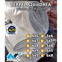 Terpal Korea A20 Terpal warna putihSuper tebal kuat tahan segala macam cuaca tersedia ukuran 4x6 4x7 4x8 4x9 4x10 5x5 5x6 5x7 5x8 6x8 Murah Berkualitas