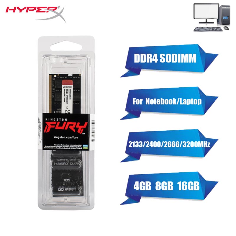 Bộ Nhớ RAM 8GB 16GB 3200MHz 2666MHz 2400MHz 2133MHz Bộ nhớ máy tính xách tay 260Pin PC4-21300 25600 