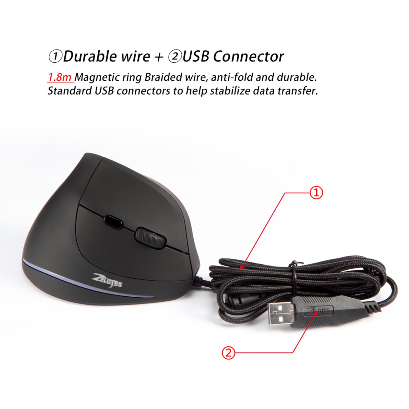 T-20 chuột Chuột đứng có dây Ergonomic reable 4 3200 DPI tùy chọn chuột chơi game di động cho máy tính để bàn Mac máy tính xách tay