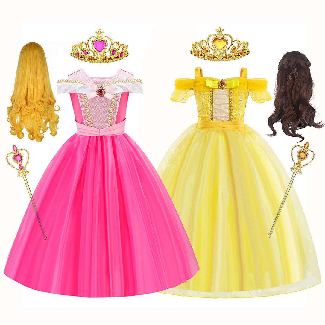sachin and babi light blue dress Hallmark Disney Beauty and the Beast Belle Christmas Ornament, 1 ct main image 0
