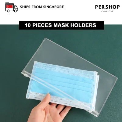 10 Pieces Clean Mask Holders Transparent Zip Bag (Size A6) 12.5cm x 23.5cm - Multi-Purposes | Water Proof | Durable | Hygiene | Store Mask, Money & Cards [Ready Stocks in Singapore]