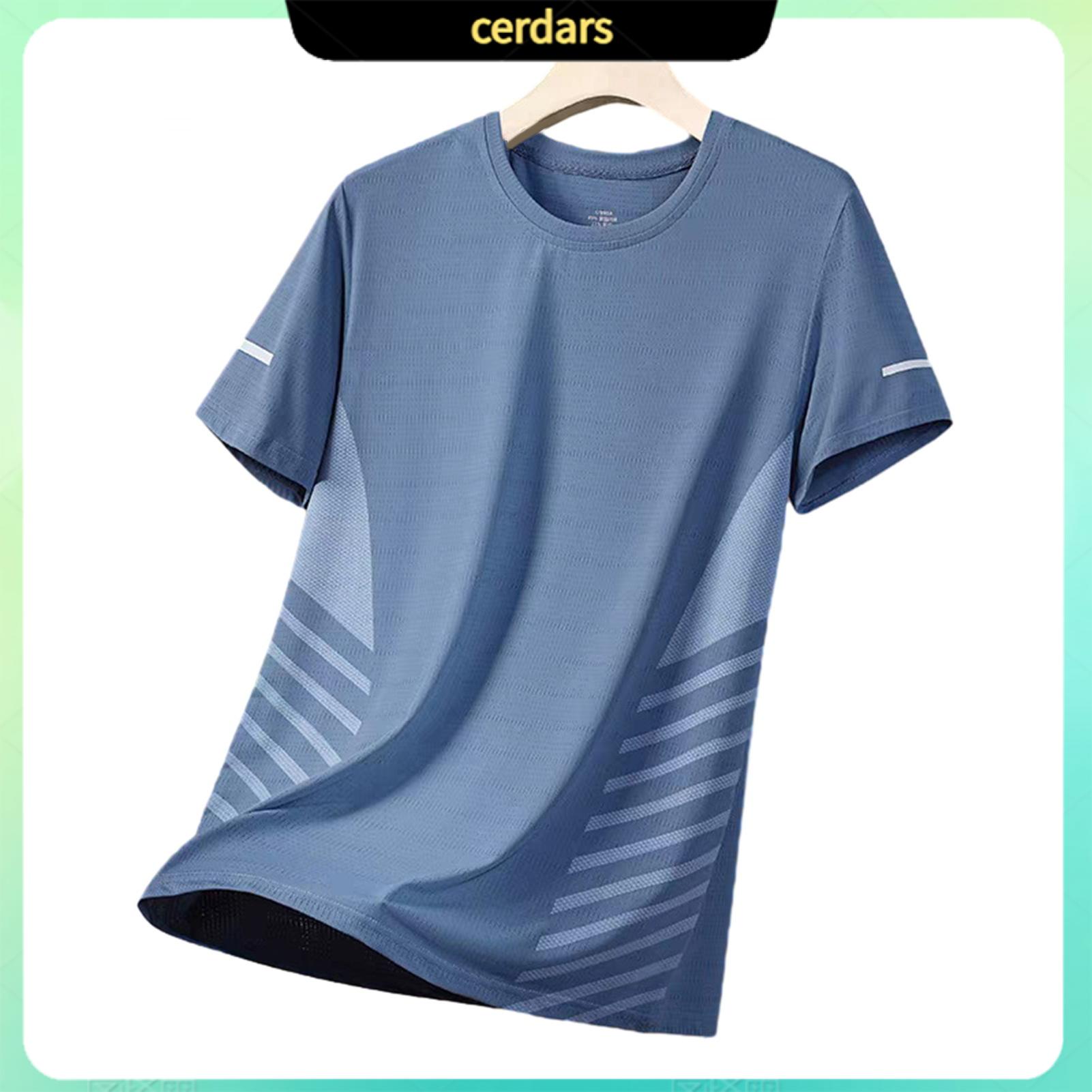 Cerdars Lightweight Polyester T-shirt Quick Drying Exercise Shirt Men's Quick-dry Breathable Mesh T-shirt Loose Fit Athletic Tee for Jogging Gym Fitness Training Outdoor Workouts – Lightweight Summer - 4