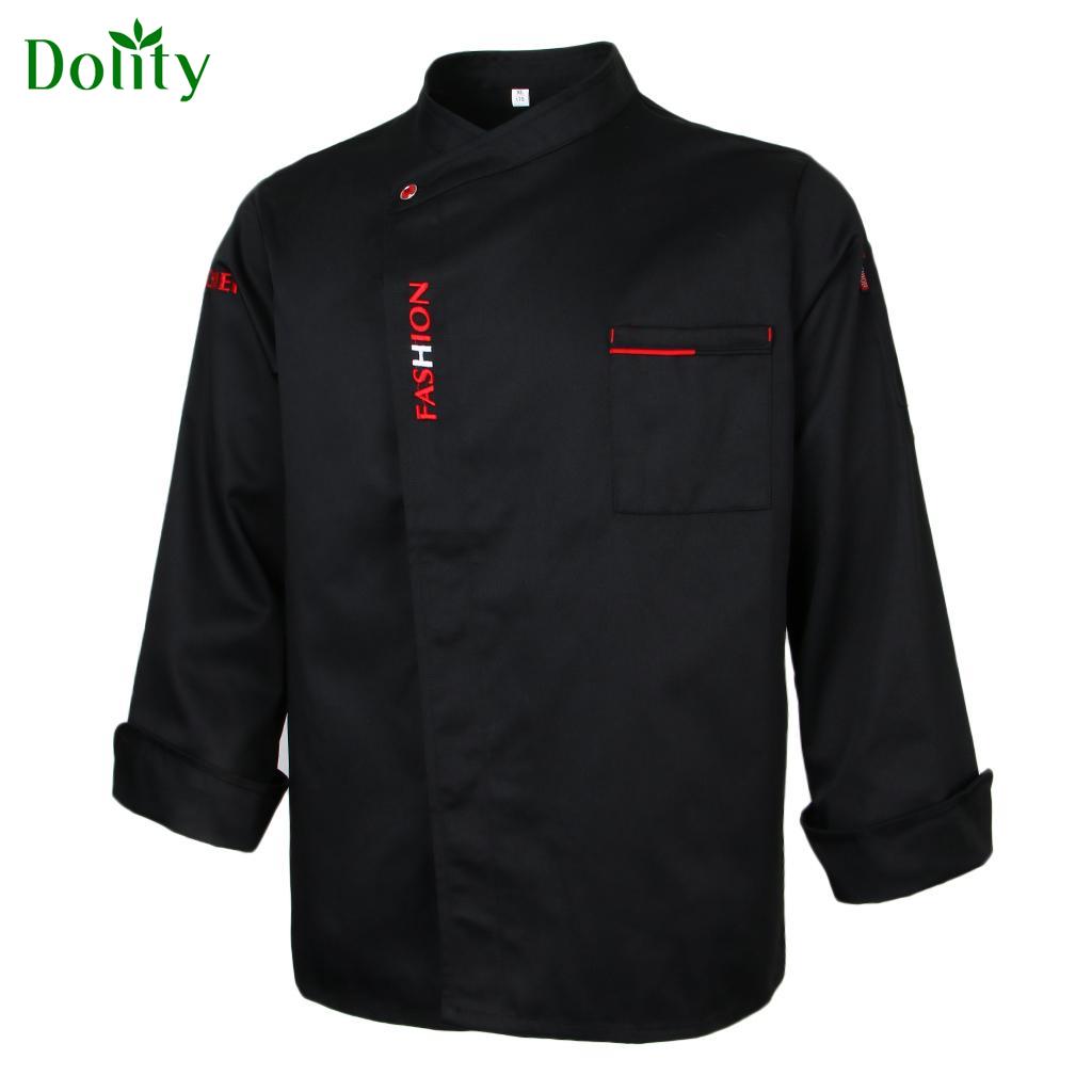 Dolity Chef Jacket chef clothes Kitchen Uniform Long Sleeves Hotel