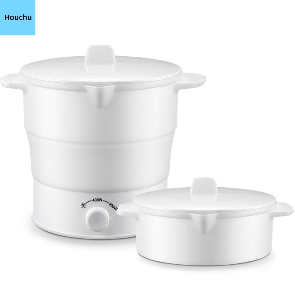 HOUCHU 110V/220V Nồi cơm điện gập được Nồi hơi nước Có thể gập lại Bếp điện đa năng Di động Máy hấp thực phẩm Máy nấu ăn Nồi lẩu có thể gập lại Cắm Trại