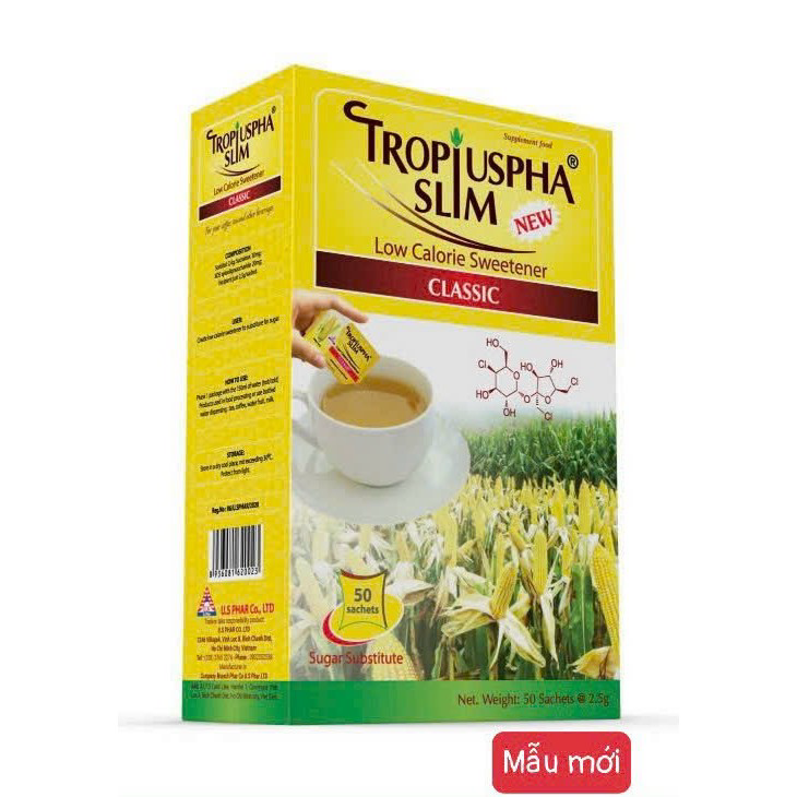 Đường bắp ăn kiêng Tropiuspha slim new không chứa đường không gây tăng đường huyết dùng  cho người tiểu đường béo phì no ni ne