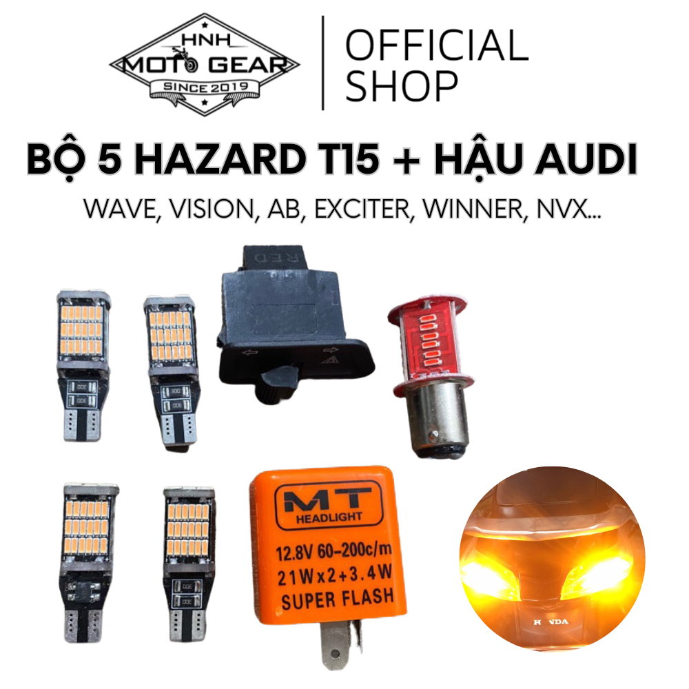 Haza 5 Món Wave/Vision/AB/SH/Winner 4 Bóng T15 + Hậu Audi