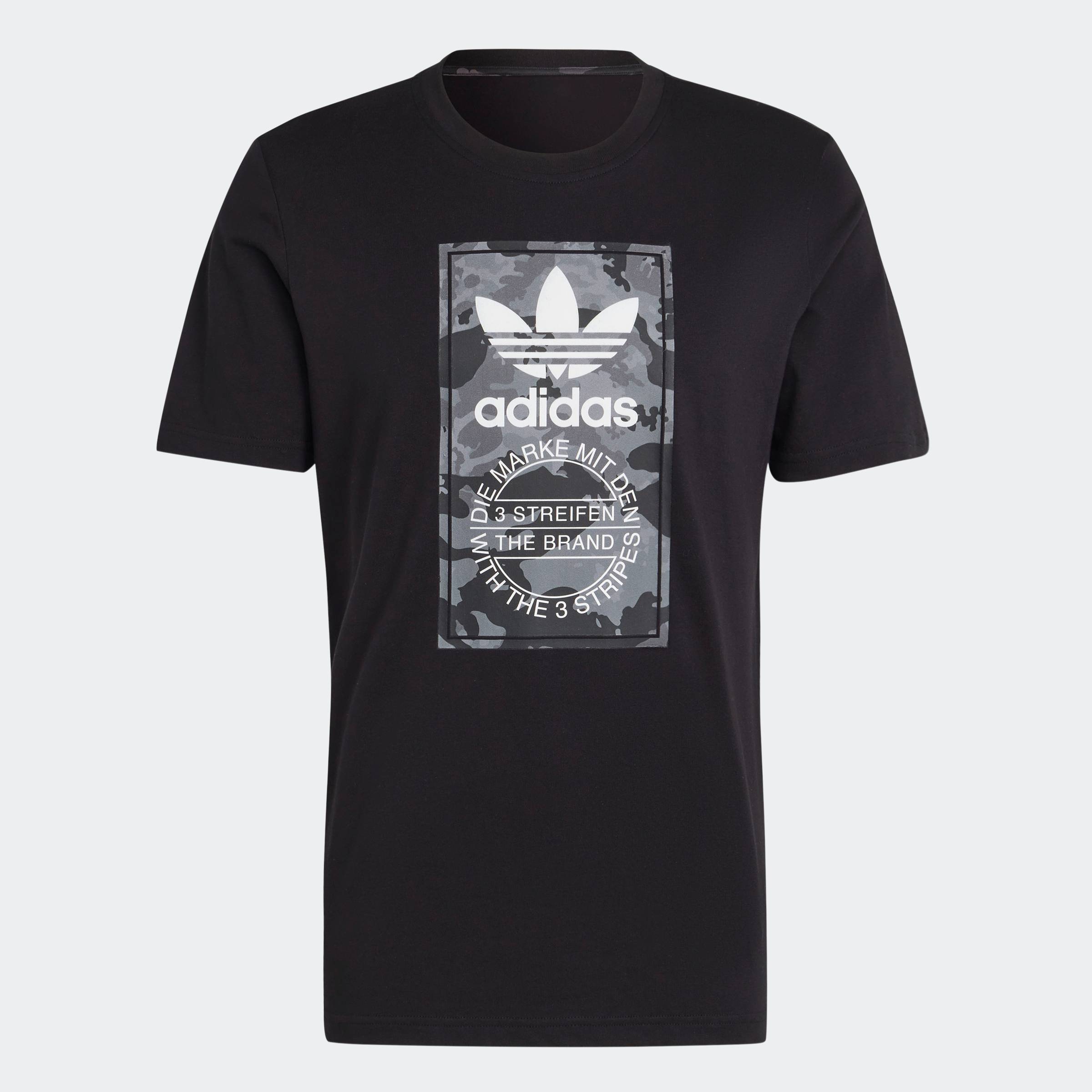 CHỈ 20H 31.12-3.1-VOUCHER 30% adidas Phong cách sống Áo Thun Graphic Tongue Label Rằn Ri Nam Đen II8156
