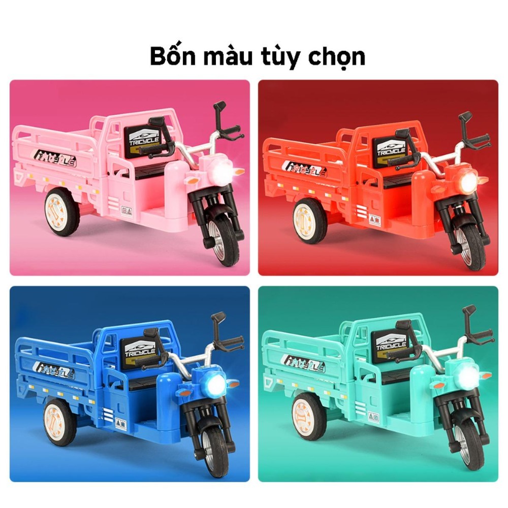 Xe đồ chơi trẻ em chân thực, cải thiện trí tưởng tượng, thích hợp nhà và trời, ba bánh cho bé trai