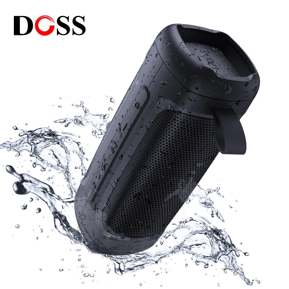 New New DOSS Portable Bluetooth Loa siêu mạnh 24W Stereo Bass Loa ngoài trời IPX6 Không thấm nước TWS Loa không dây