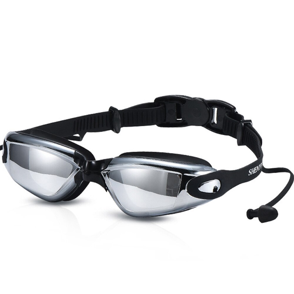 Swimming Earplug Professional Silicone Swim Cap Pool Glasses Anti Fog Men