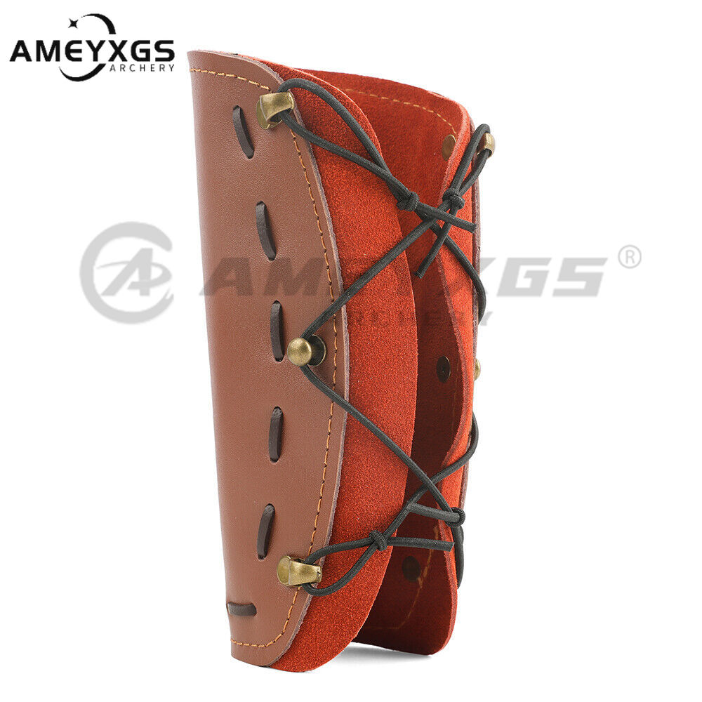 AMEYXGS Cowhide Arm Guard Cow Leather Forearm Hand Protector Gear Bow