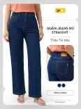 Quần jeans nữ Yody dáng straight thêu túi hậu cá tính hiện đại WCJE26A003