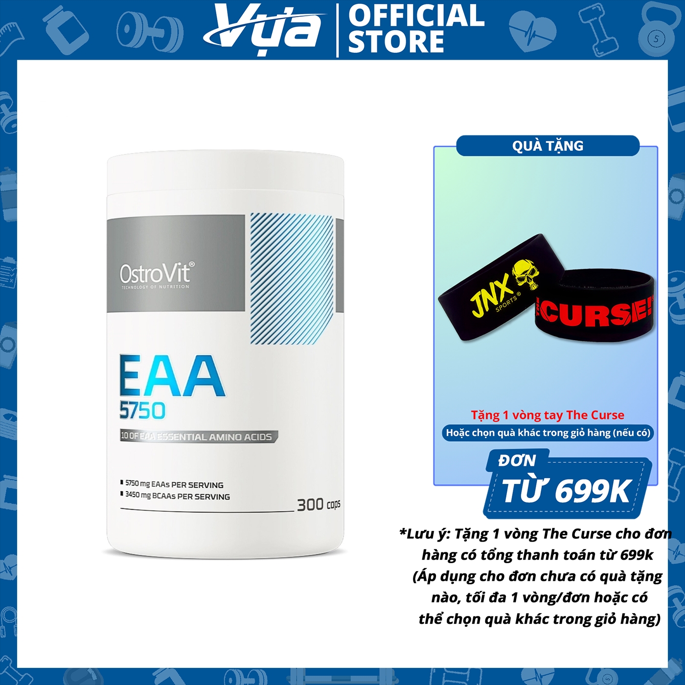 Viên Uống OstroVit - EAA 5750 mg (300 viên) - Bổ Sung Amino Acid Cần Thiết Chính Hãng