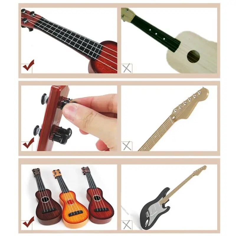 2020 New Beginners Kids Simulation Mini Ukulele Learning Guitar 4 Strings