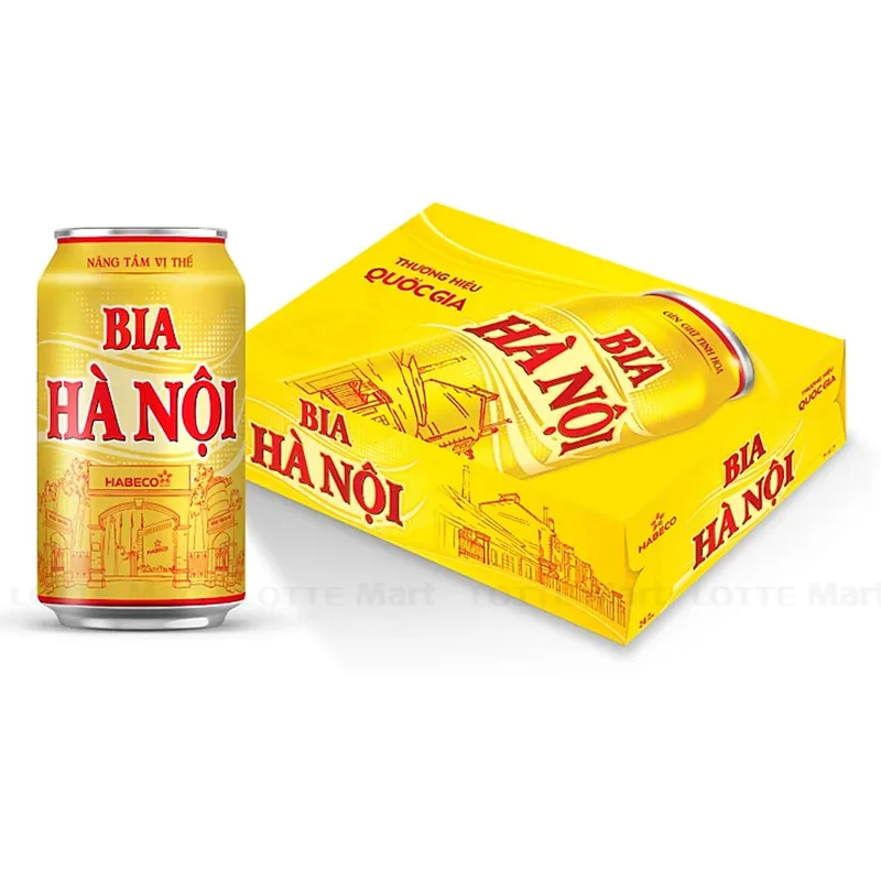 Thùng 24 lon Bia Hà Nội 330ml Habeco