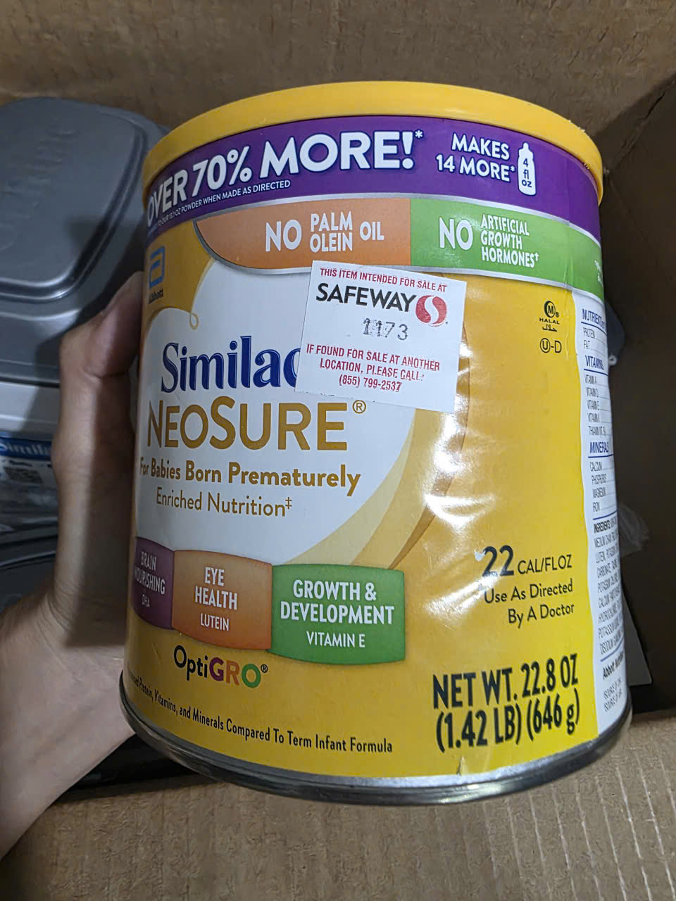 Similac NeoSure 646g và 371g – Dinh dưỡng vượt trội cho bé sinh non- Hàng mỹ