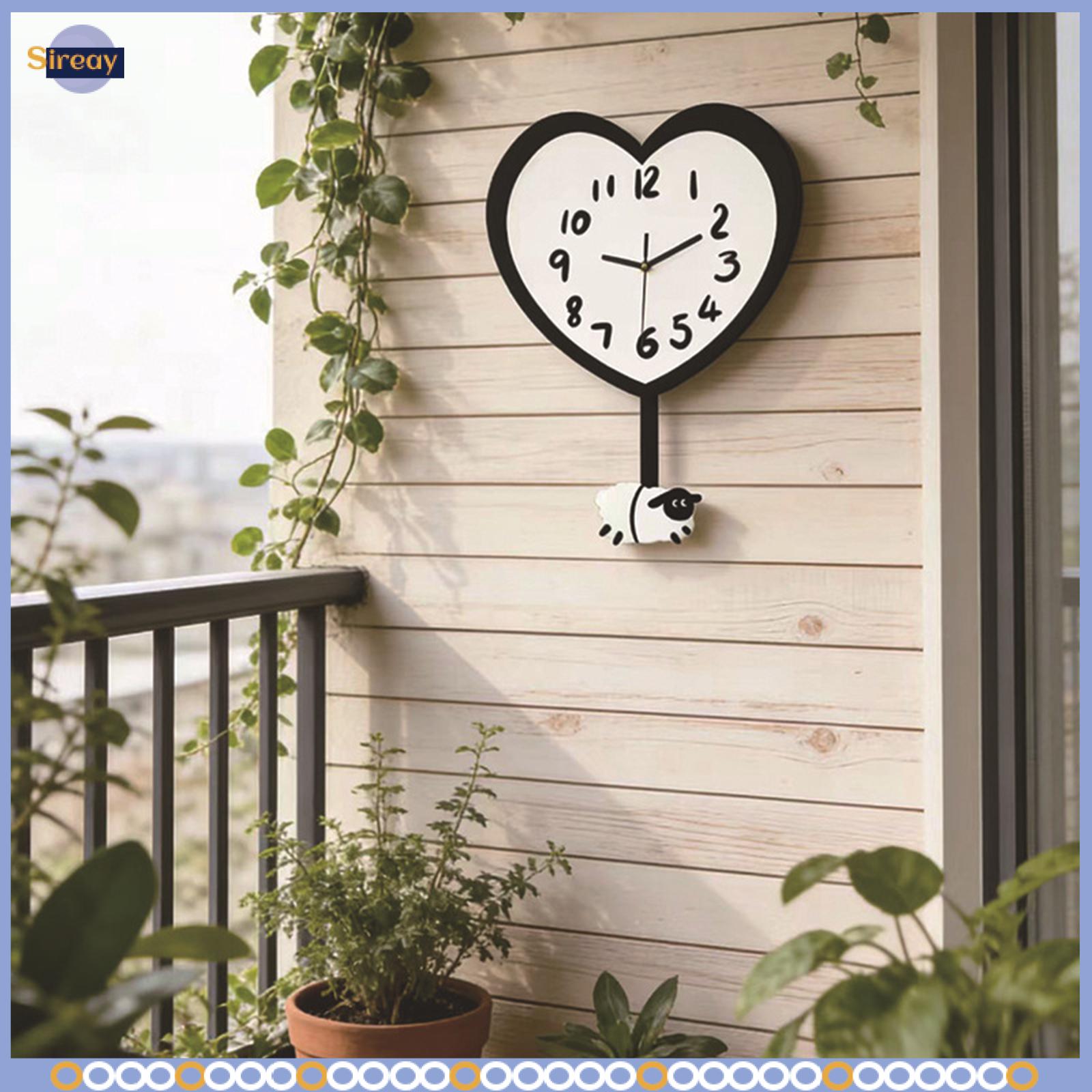 Acituna Wall Clock with Pendulum Acrylic Lightweight Novelty Modern Silent Movement Timepiece for Dining Room Bedroom Decoration ราคา 18,036 บาท*ส่งฟรี