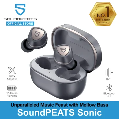 SoundPEATS Sonic True Wireless Earbuds With 35 Hrs Music, Immersive Bass, Bluetooth 5.2 & USB-C Charge