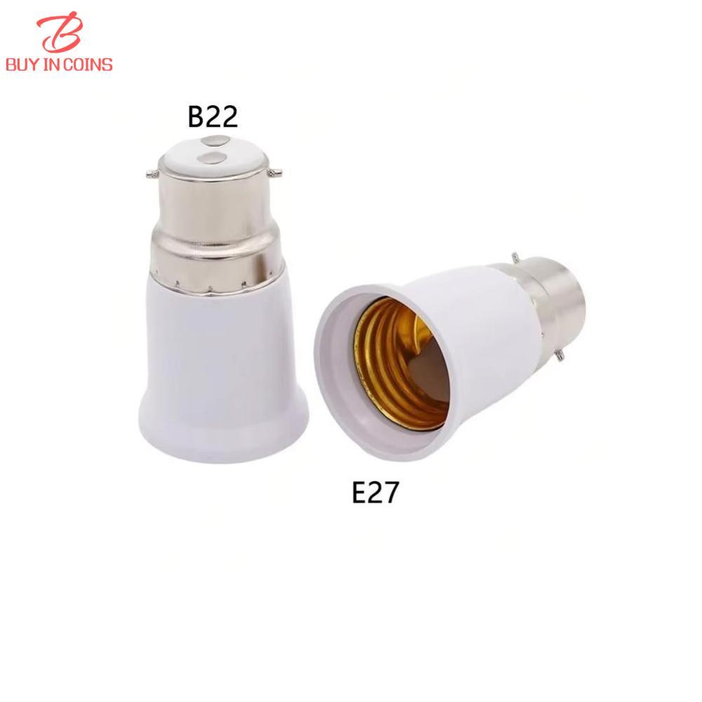 BC B22 to E27 Fireproof Light Bulb Socket Adapter Lamp Converter Holder Home Lighting Accessories