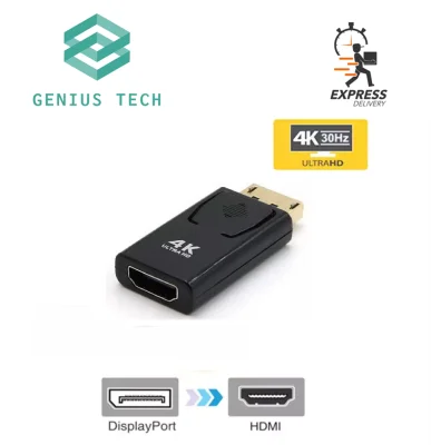 [SG Seller] DisplayPort Male to HDMI Female Cable Adapter (1080P, Gold-Plated) 4K Display port DP to HDMI Port