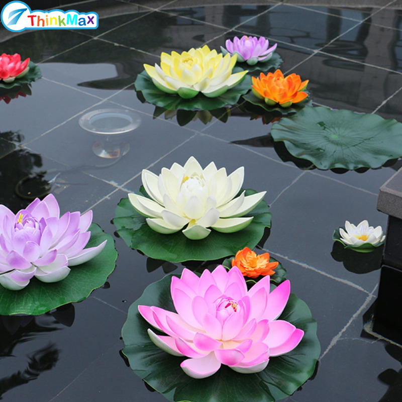 2024New!18CM Artificial Floating Lotus Shape Water Surface Decorartion for Pool Pond ราคา 37 บาท*ส่งฟรี