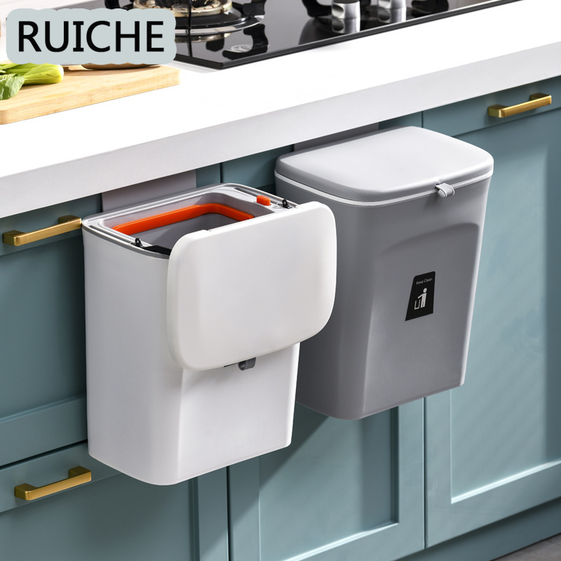 RUICHE ถังขยะถังขยะถังขยะความจุถังขยะ วัสดุคุณภาพดี คุณภาพดีมาก พกพาง่าย ปลอดภัย ULT24B169G 49Z241205 ราคา 159 บาท*ส่งฟรี