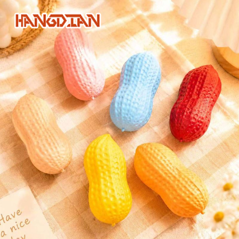 HANGDIAN Stress Relief Peanut Squishy Toy Soft Touch Decompression Fidget Plaything ราคา 64 บาท*ส่งฟรี