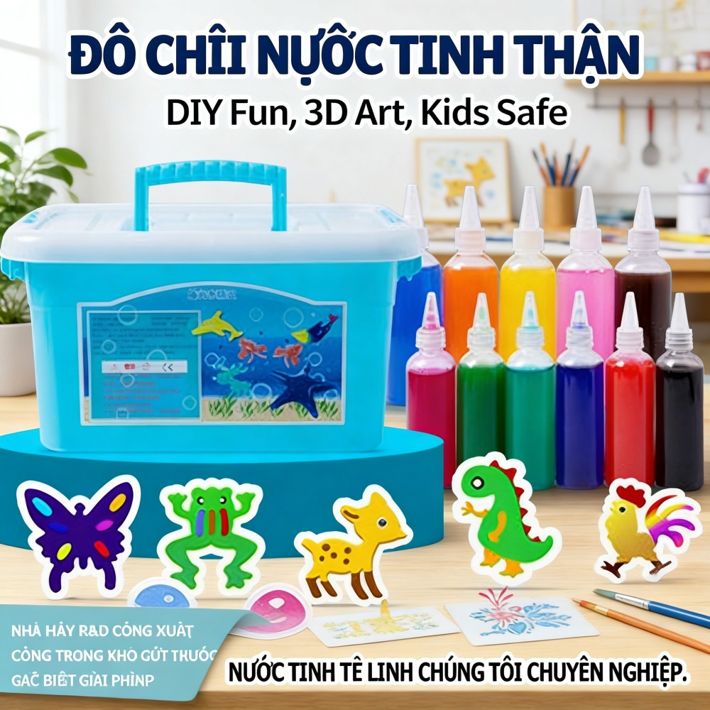 Nàng tiên nước kỳ diệu từ 3-8 tuổi: Mô phỏng sinh vật biển 3D, Rèn luyện giác quan, Đồ thủ công bằng đất sét pha lê, Thí nghiệm khoa học, Quà tặng tương tác cha mẹ con cái
