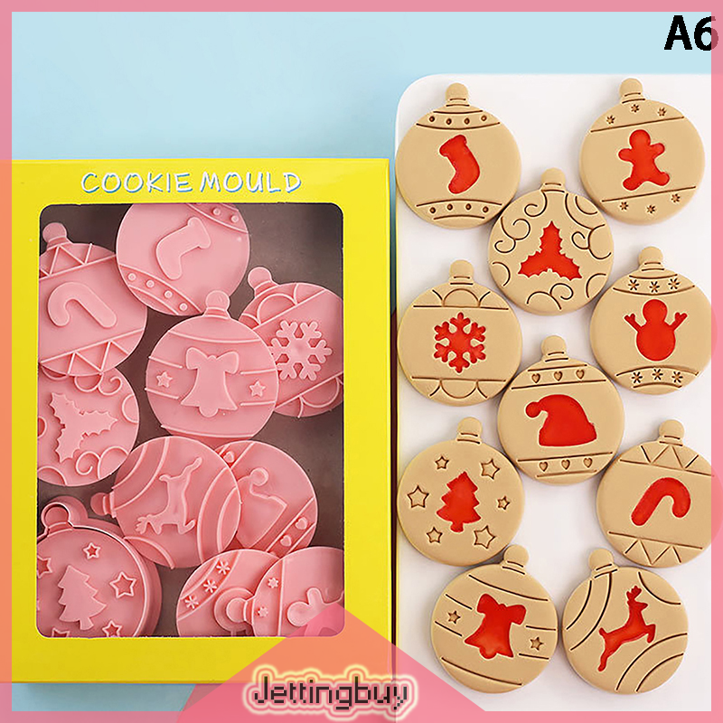 Jettingbuy Flash Sale Christmas Shape Cookie Cutters 3d Plastic Biscuit