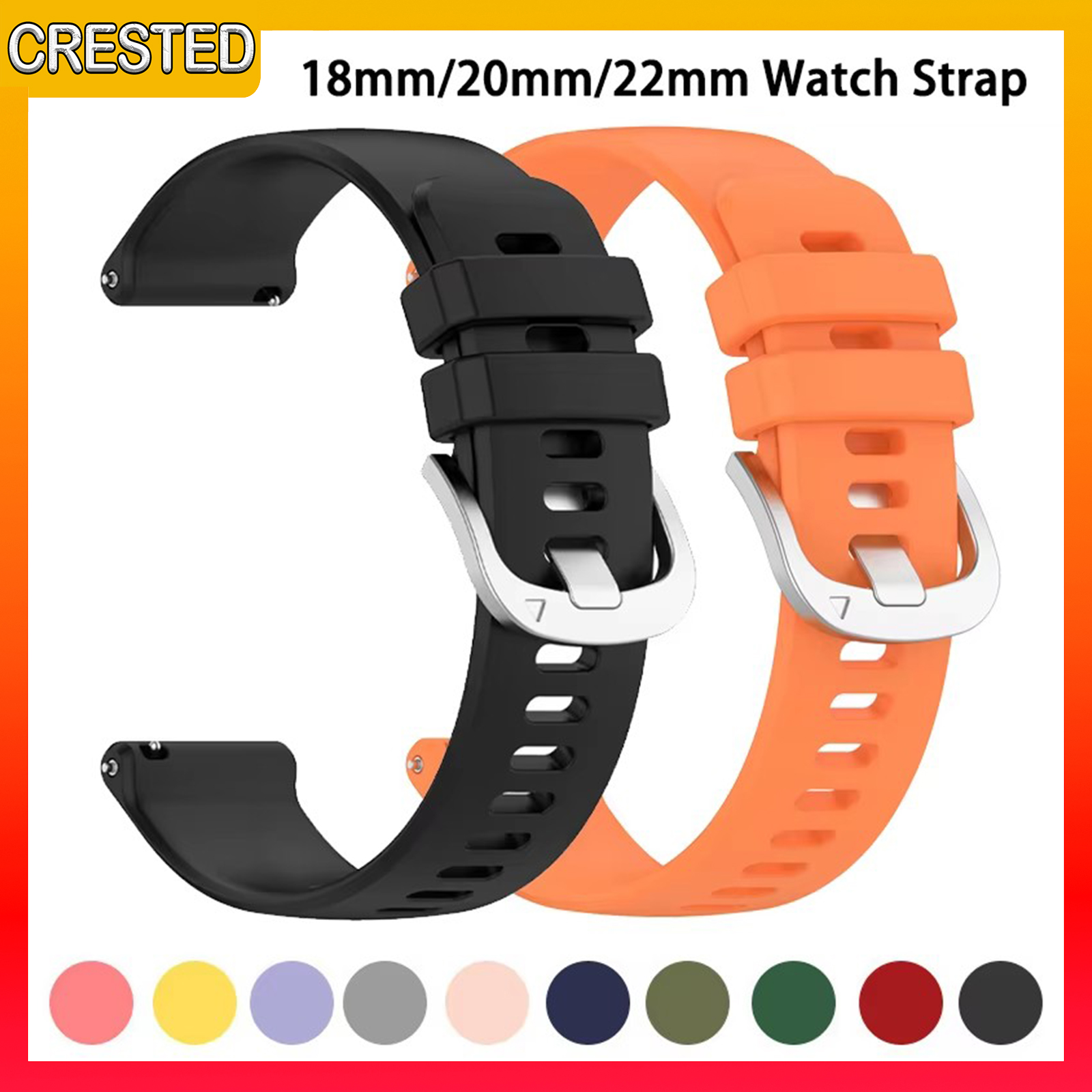18mm 20mm 22mm Watch Straps for Garmin Venu 3/3s/2/2s Silicone Strap for Garmin Vivoactive 3/4/4s/Forerunner 245 Band Huawei / Xiaomi / Samsung / Amazfit Watchbands ราคา 45 บาท*ส่งฟรี
