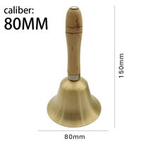 Handbell Desk Ringbell Brass Hand Bell Loud Call Bell With Handle For Wedding Decor Hotel Service
