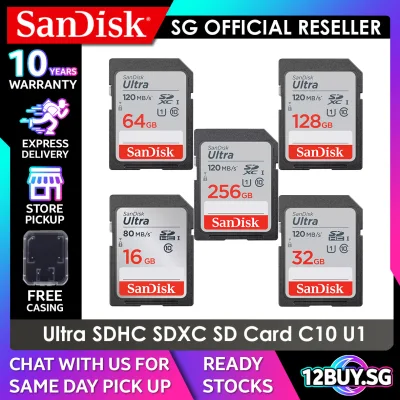 SanDisk Ultra SDHC SDXC UHS-I card Up to 120MB/s 32GB 64GB 128GB 256GB DUNC DUN4 3PM.SG 12BUY.SG Express Delivery