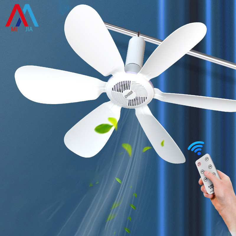 MiaXia Joy Small ceiling fan 6-leaf mosquito net fan light sound fan mini bed ceiling fan home dormitory breeze electric fan