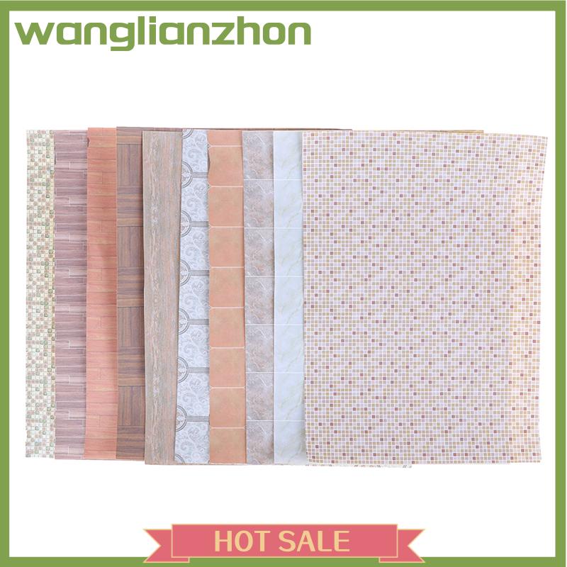 wanglianzhon Giấy dán tường sàn thu nhỏ Nhà búp bê 1:12 để trang trí nội thất phòng Nhà búp bê