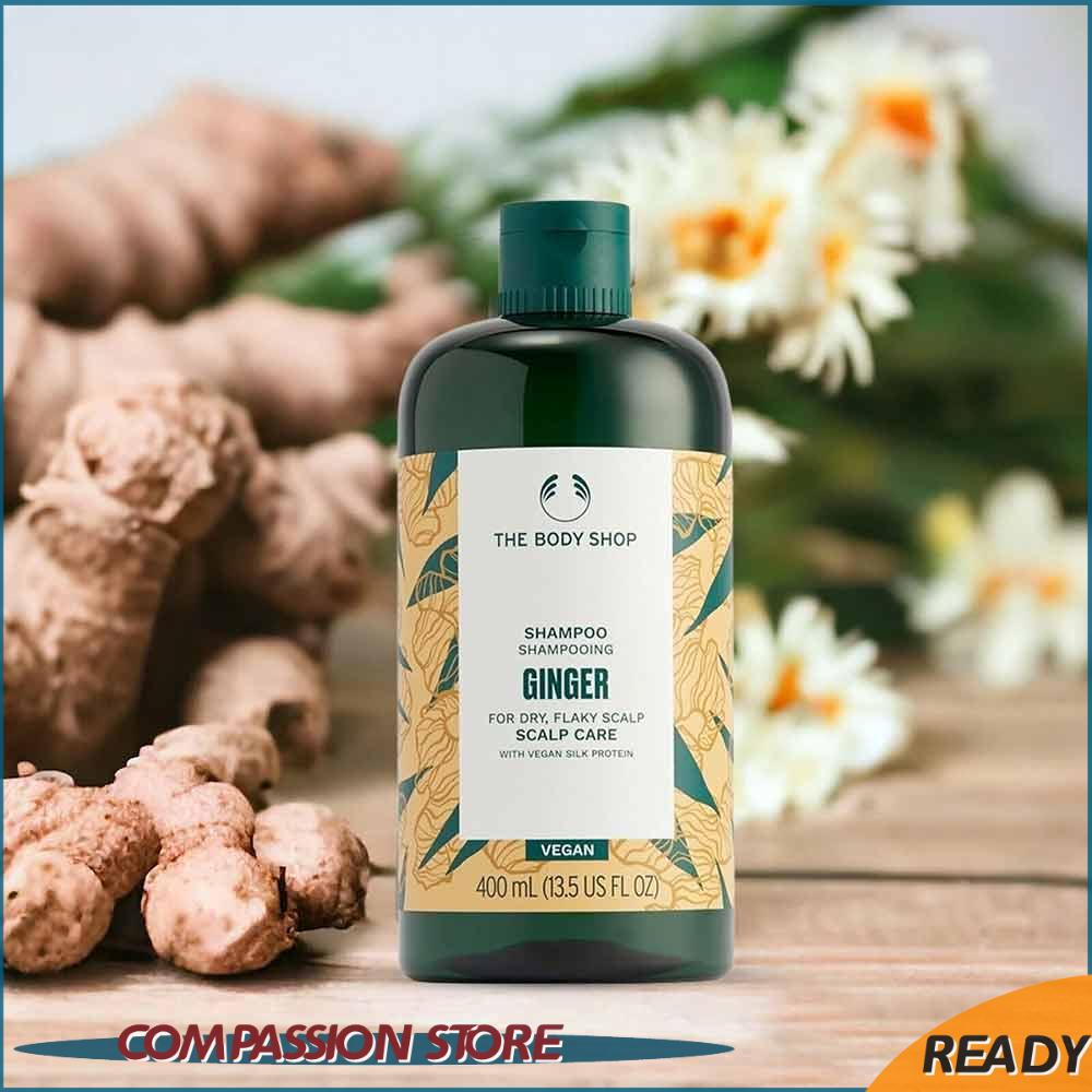400ml THE BODY SHOP Ginger Anti-Dandruff Shampoo for Dry Flaky Scalp Care Vegan Ginger Shampoo