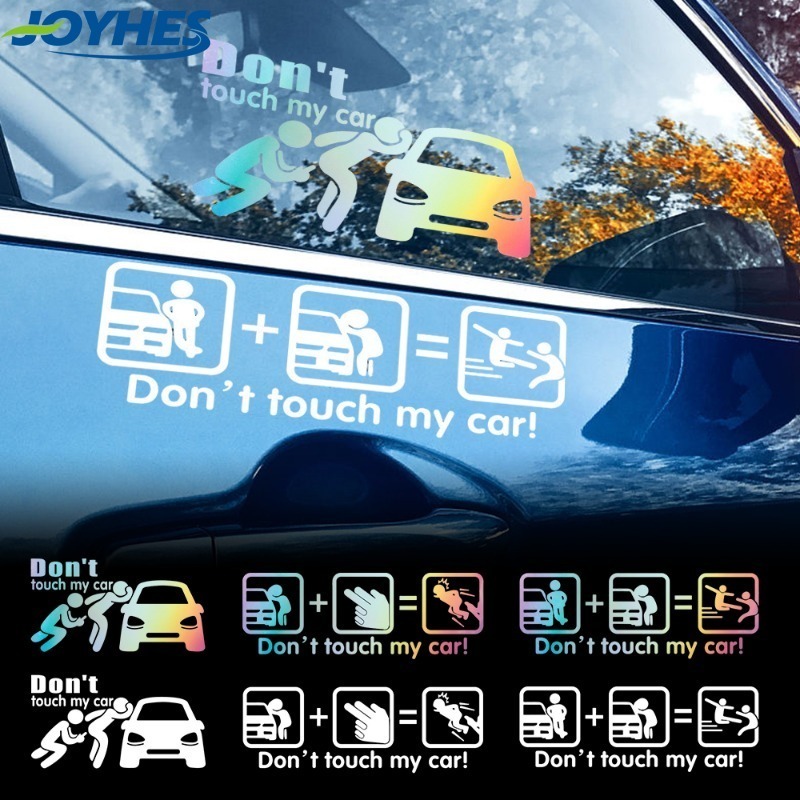 Don t Touch My Car Personalized Reflective Stickers Cartoon Car Glass