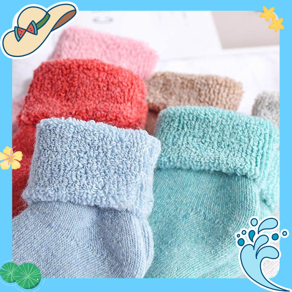 JANNERSATI Trẻ mới biết đi Thoải mái Mềm Dày ấm Tất len trẻ em Childen Baby Stocking Vớ sàn tuyết