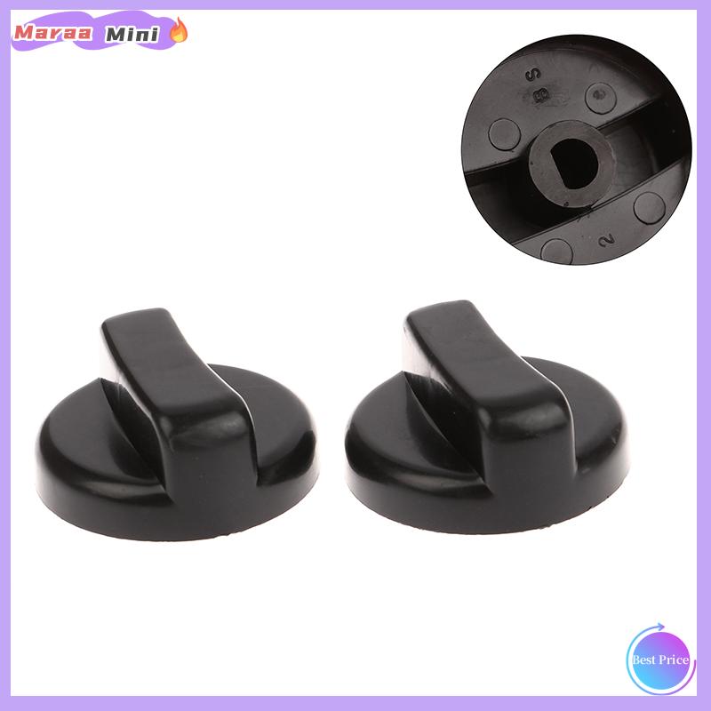 Maraa 2 cái núm công tắc điều khiển thay thế bếp ga tay cầm nhựa thông thường 8mm núm lò cho đầu đốt để bàn
