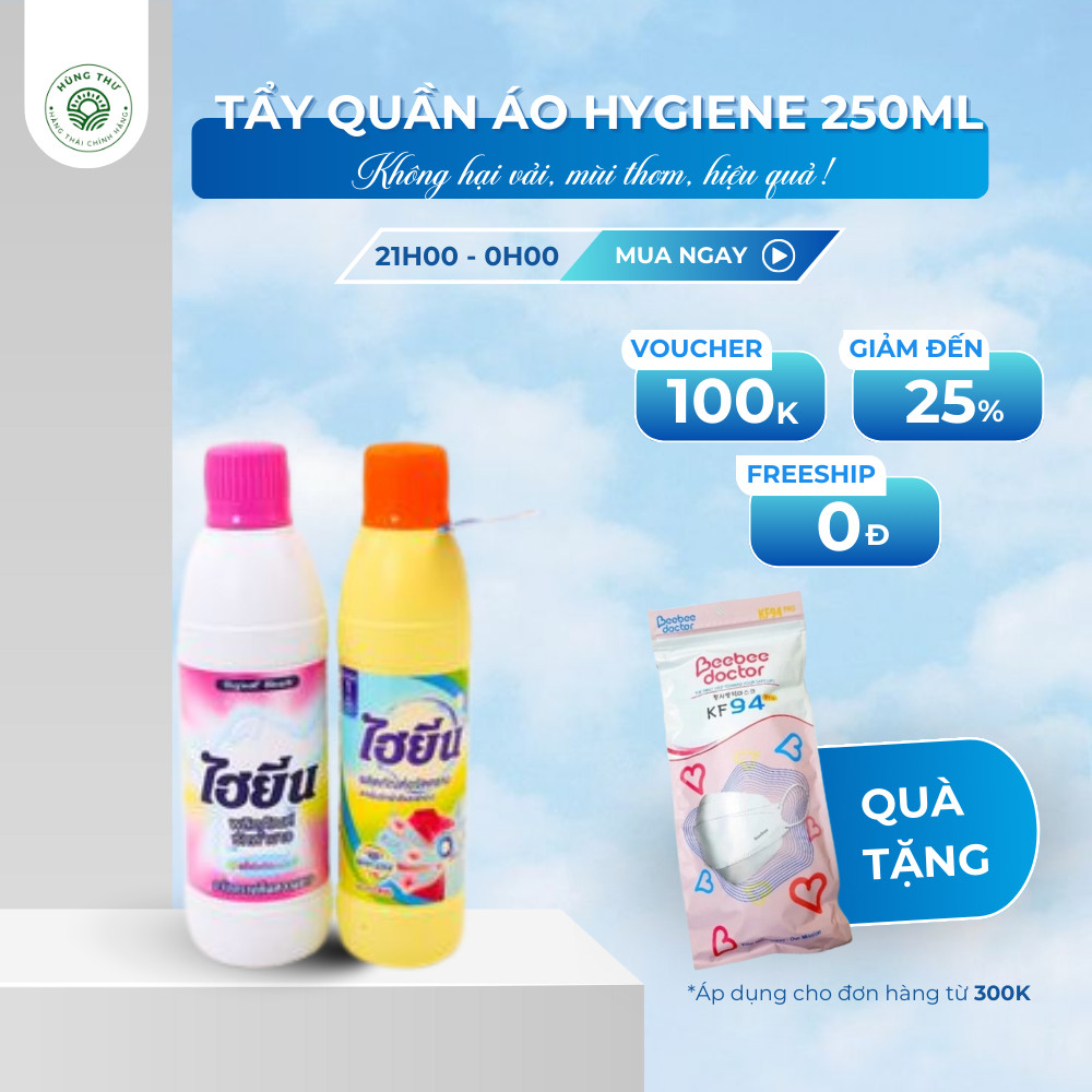 TẨY QUẦN ÁO THÁI LAN 250ML - Loại bỏ vết bẩn hiệu quả, làm sạch nhẹ nhàng, không gây kích ứng da, sản phẩm an toàn