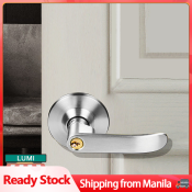 Lever Type Entrance Lock Set - Stainless Steel/Aluminum (3 keys)