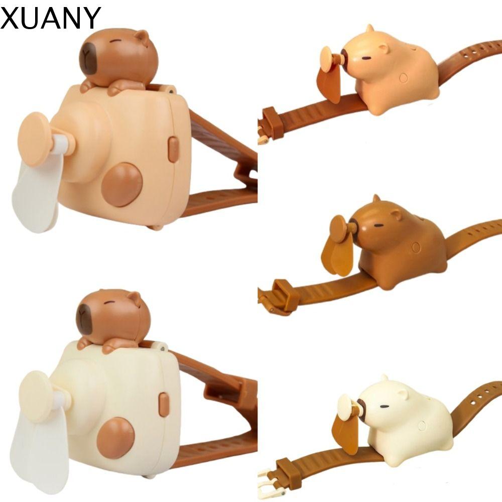 พัดลมนาฬิกาน่ารัก USB 3 ระดับ ขนาดเล็ก Capybara