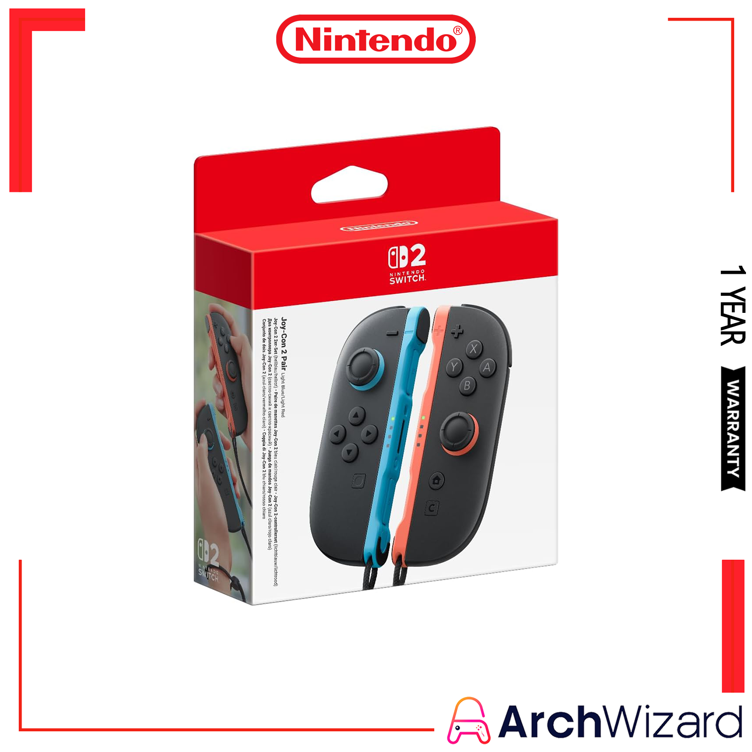 Official Nintendo Joy-Con Controllers With Rgb Led & Dual