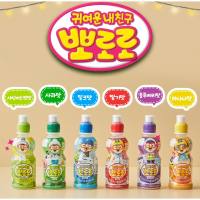 [Drink][Bundle of 6] [Paldo] Pororo Drink 뽀로로 음료 235ml(Blueberry/Milk/Shine Muscat/Apple/Strawberry/Peach)