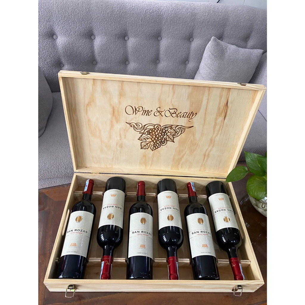 Quà tặng cao cấp 6 chai rượu vang Chile San Rozas nhập khẩu - HG6