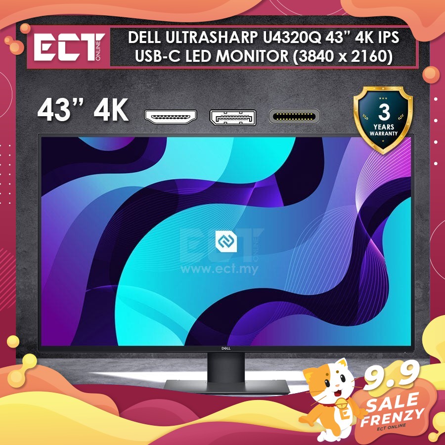 Dell U4320Q 43" 4K UltraSharp USB-C (3840x2160) 5MS IPS LED Monitor