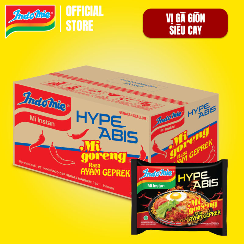Mì trộn Indomie đủ vị- Thùng 40 gói
