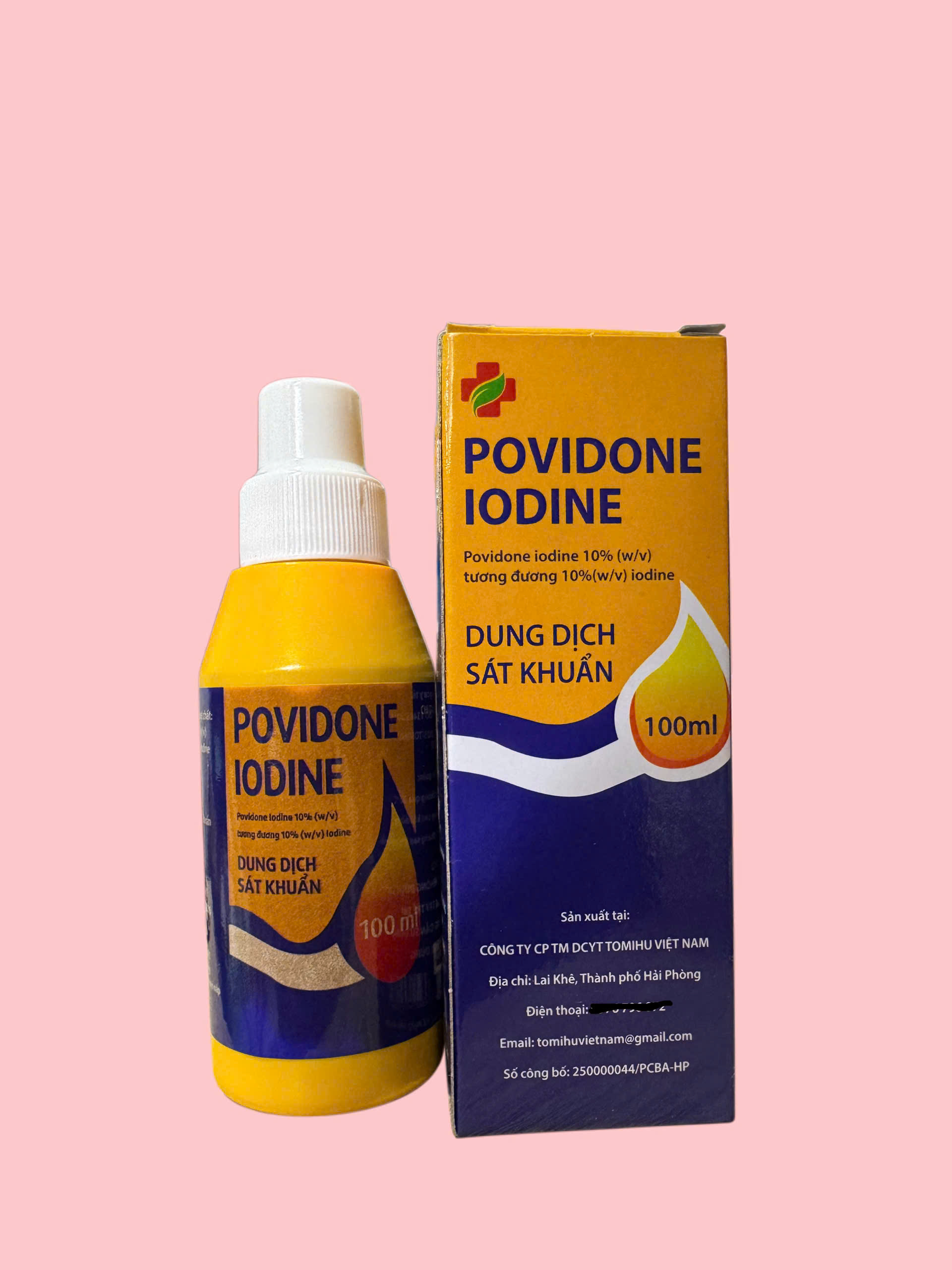 Povidone Iodine 10% Chai 100ml | Dung Dịch Sát Khuẩn Ngoài Da, Vệ Sinh Vết Trầy Xước, Dụng Cụ Sơ Cứu