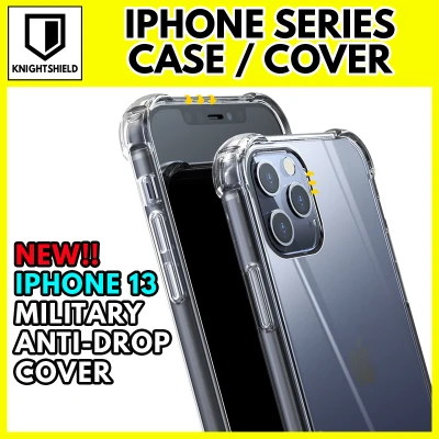 KnightShield Military Anti-Drop Apple Iphone case iphone 13 pro 13 pro max 12 pro Case iphone 12 pro max iphone 13 mini case iphone 11 Pro Max Case Iphone 11 Pro Case Iphone 11 Case Iphone XS Case Iphone XR Case Iphone XS Max Case Casing Cover Transparent